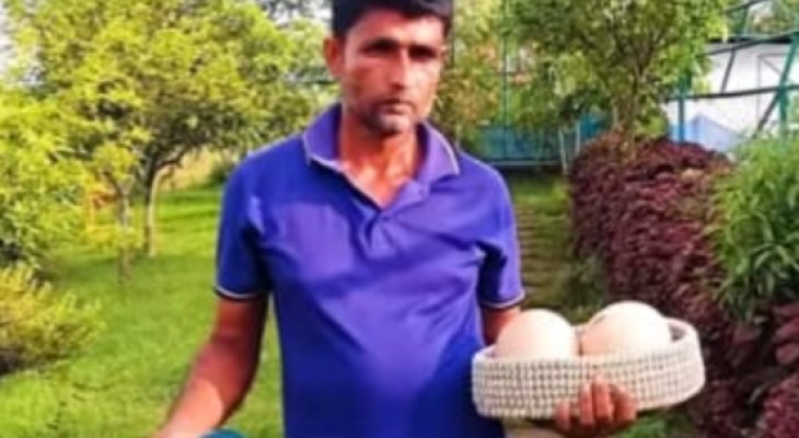 দেড় কেজি উটপাখির ডিম দেখতে উপচে পড়া ভিড়